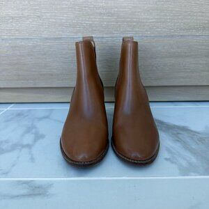 Madewell brown /tan leather heeled size 6.5 ankle boot
